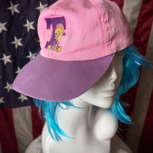 90s Looney Tunes Tweety Bird 투톤 볼캡
