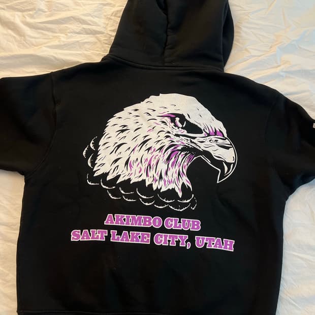아킴보 클럽 프린팅 후드집업 M akimbo club