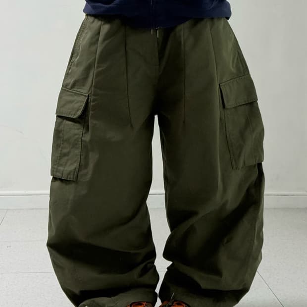 빅유니온 카키 카고팬츠
