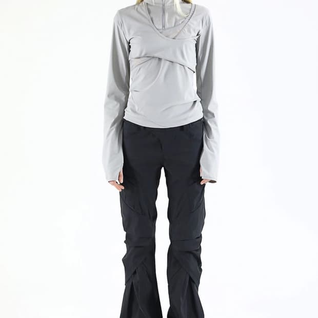 Mesh Layered Top 그레이