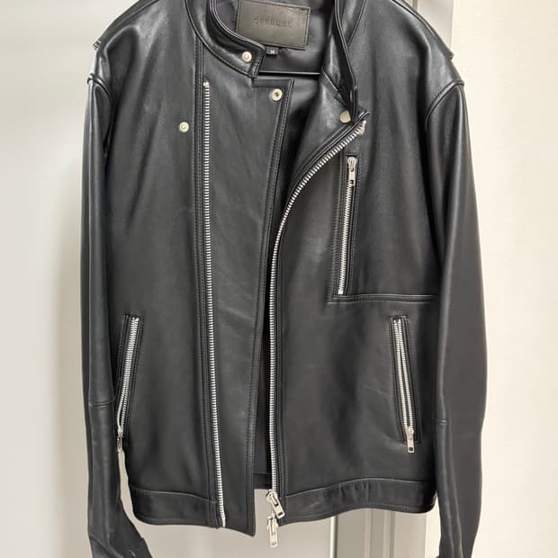 스페로네 램스킨 스퀘어 포켓 비이커 자켓 블랙 M