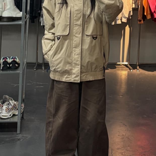 컬럼비아 고프코어 멀티포켓 하이넥 마운틴 바람막이자켓 A3378