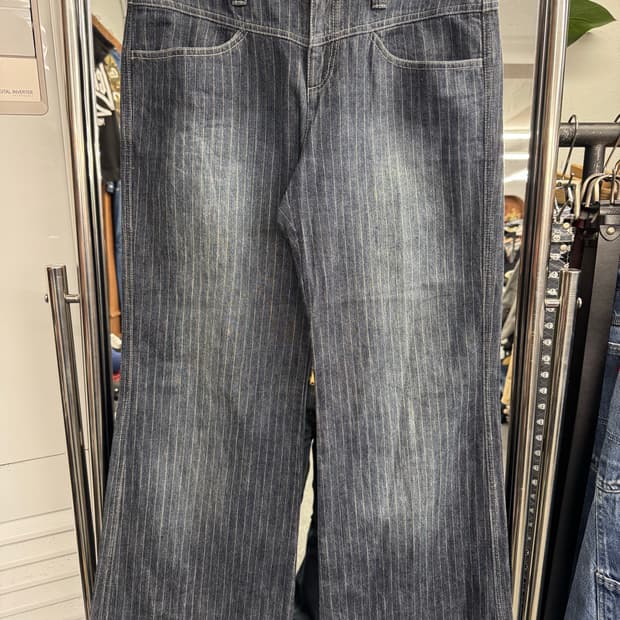 japanese vintage BestChicaBleu 스트라이프 팬츠