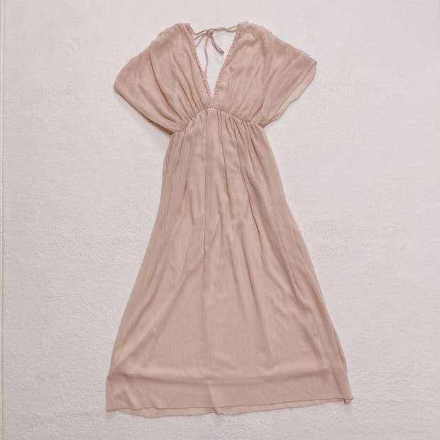 ZARA 자라 쉬폰 플리츠 여신 롱 원피스