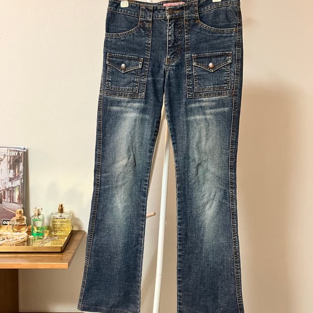 포켓 데님 부츠컷