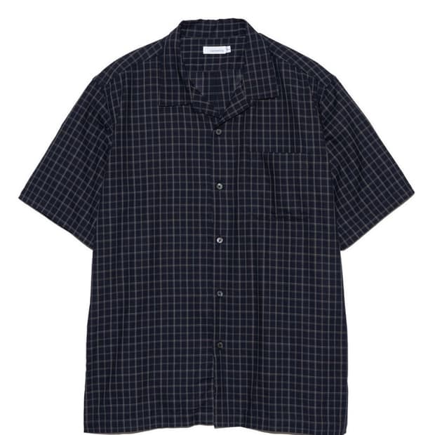 [M] 나나미카 오픈카라 파나마 플레이드 셔츠 새상품급