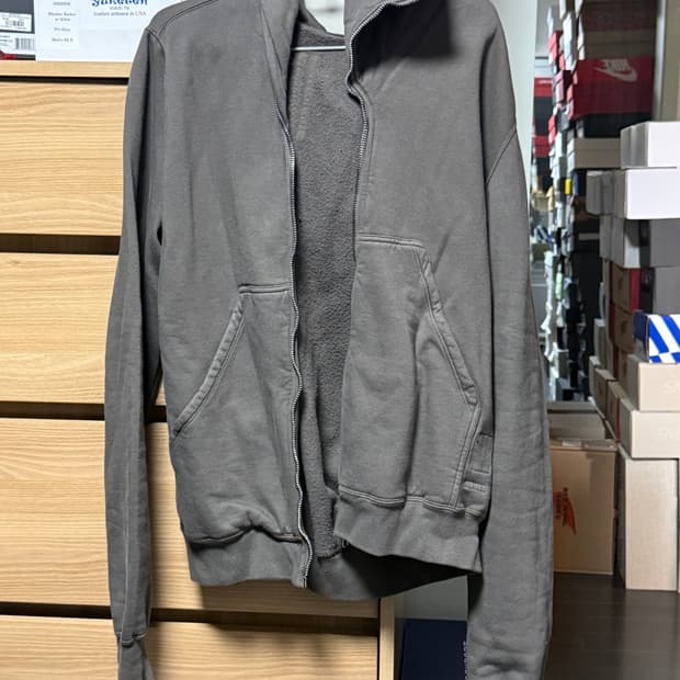 릭오웬스 사선 집업 후드