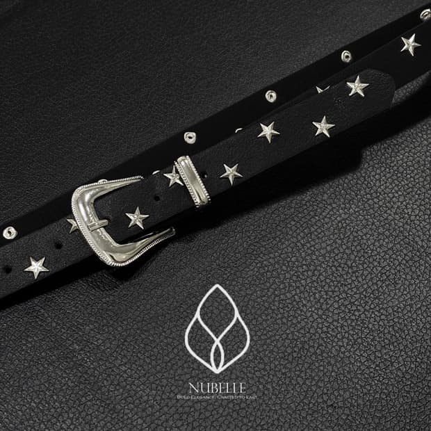 🌗 Star stud belt / 스타 별 스터드 웨스턴 벨트