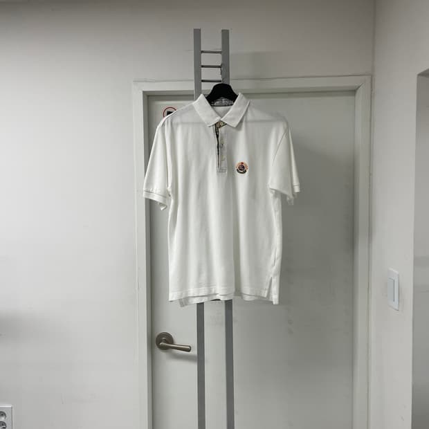 버버리 PK 반팔 카라티 화이트 S 