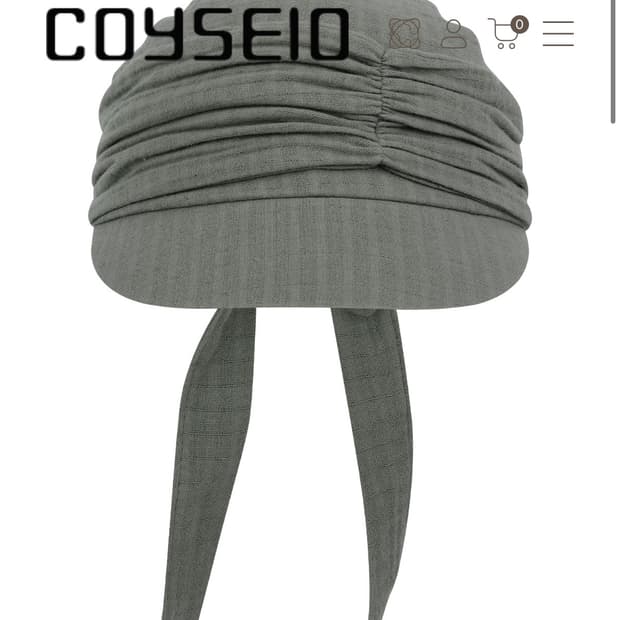 코이세이오 knot shirring cap grey
