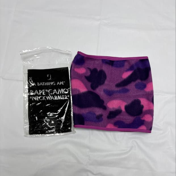 베이프 퍼플 카모 camo 넥워머