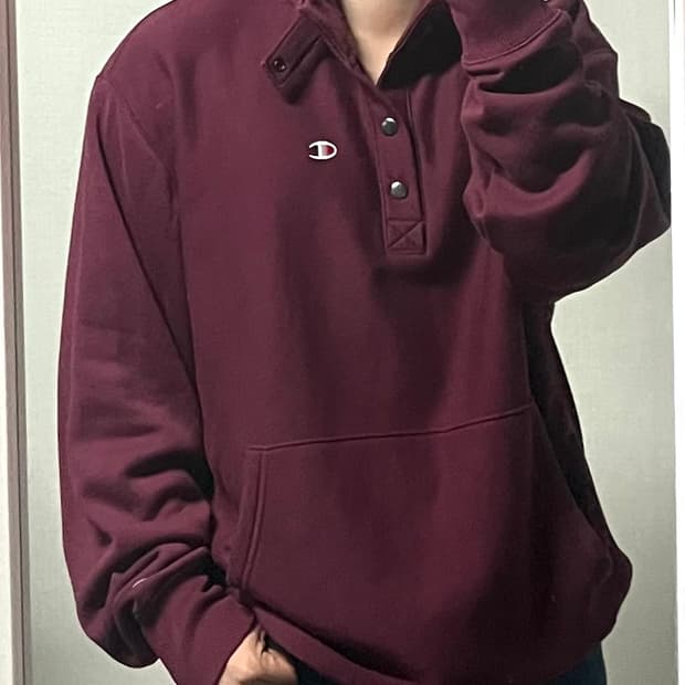 챔피온 하이넥 카라 기모 맨투맨