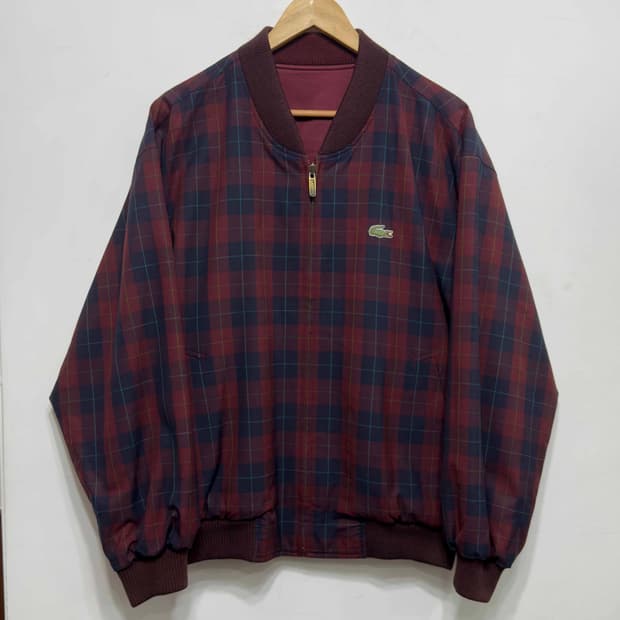 90s 서광 라코스테 리버시블 블루종 자켓