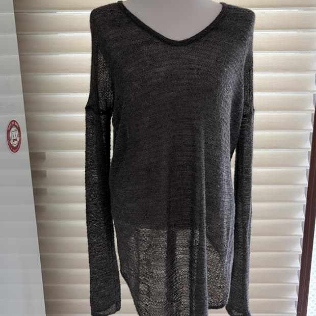 Helmut Lang U-nack Sheer Sweater