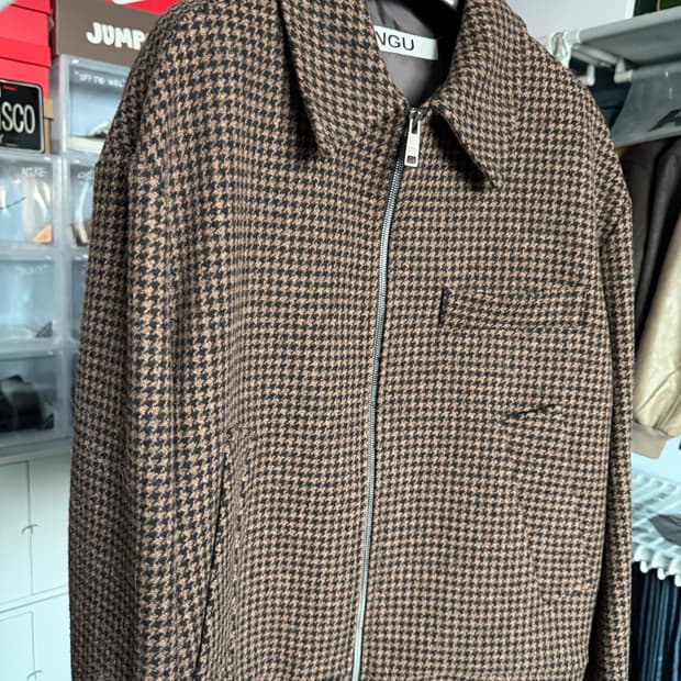 mngu 울체크 블루종 M