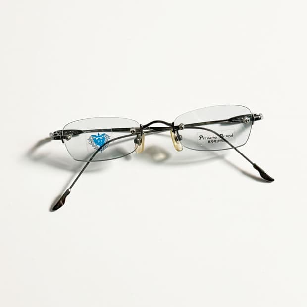 90s PRIVATE BRAND 무테 스퀘어 빈티지 안경