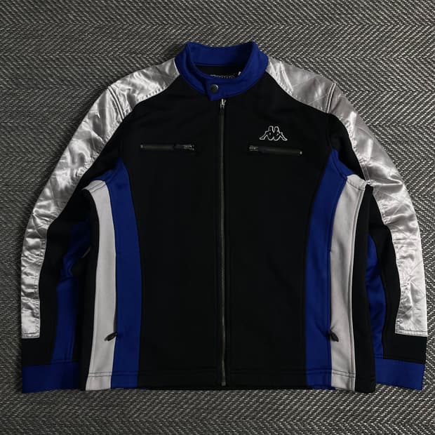 00s 카파 올드스쿨 바이커 레이싱 자켓o 3720