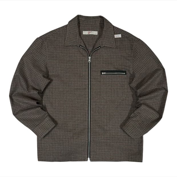 바배) 에잇세컨즈 브라운 체크패턴 집업