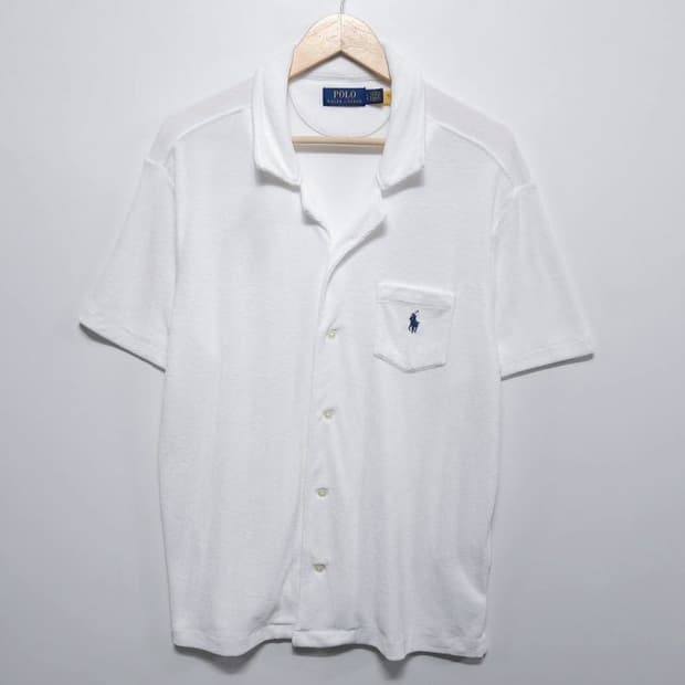 105 POLO 폴로 랄프로렌 테리 캠프 반팔 셔츠 커스텀슬림핏