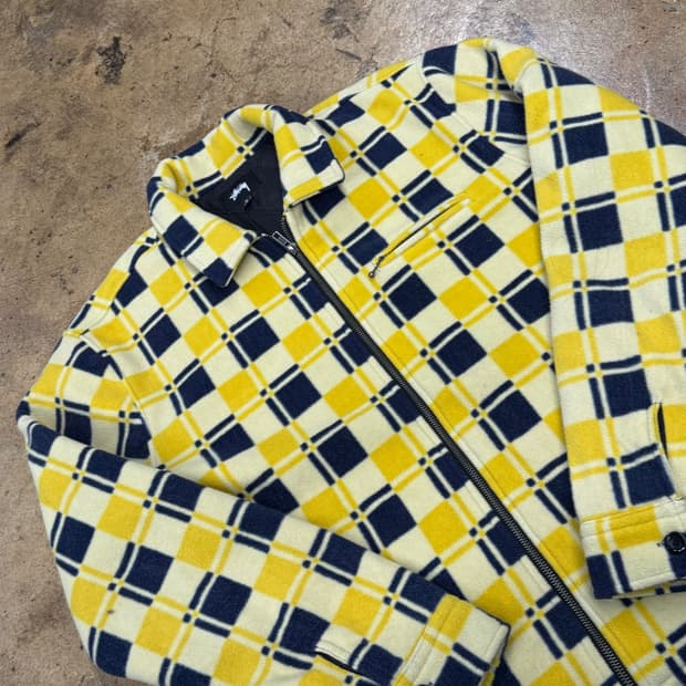 스투시 체크 자켓 