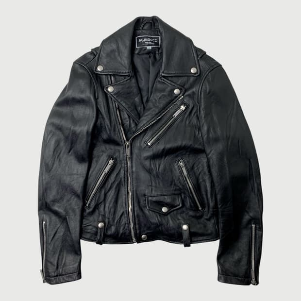 [S/정품] 에이징씨씨씨 양가죽 라이더 자켓