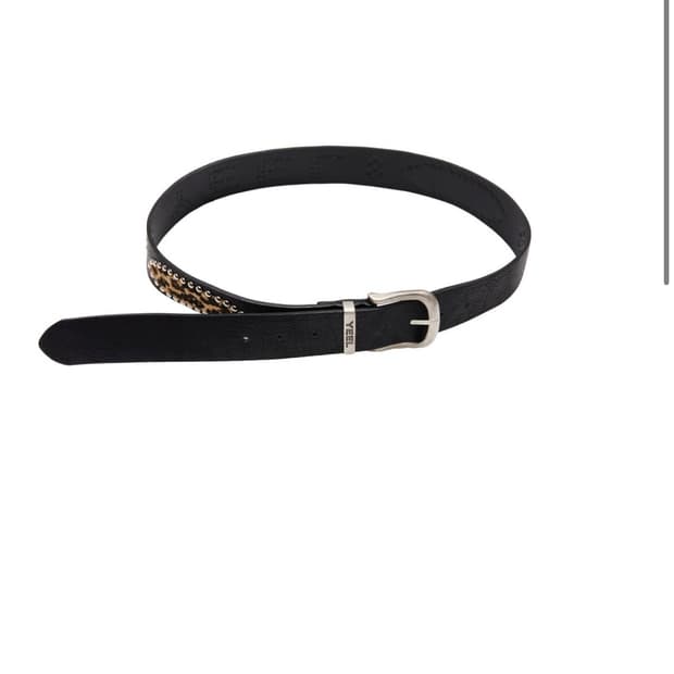 YEEL 큐빅 레오파드 스터드 벨트 LEEY