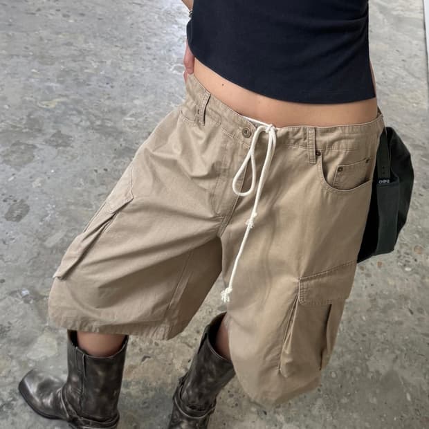 Seo 에스이오 CARGO SHORTS 코튼 카고 쇼츠 반바지