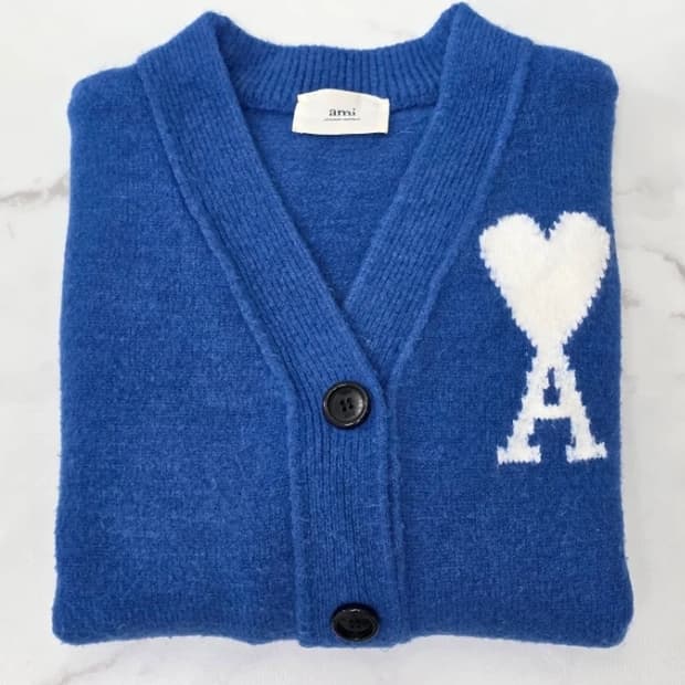  AMI 아미 빅하트 오버핏 가디건 티셔츠 ~55반