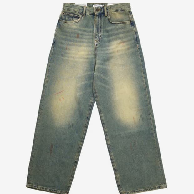#0331 under rise loose fit - dirty blue