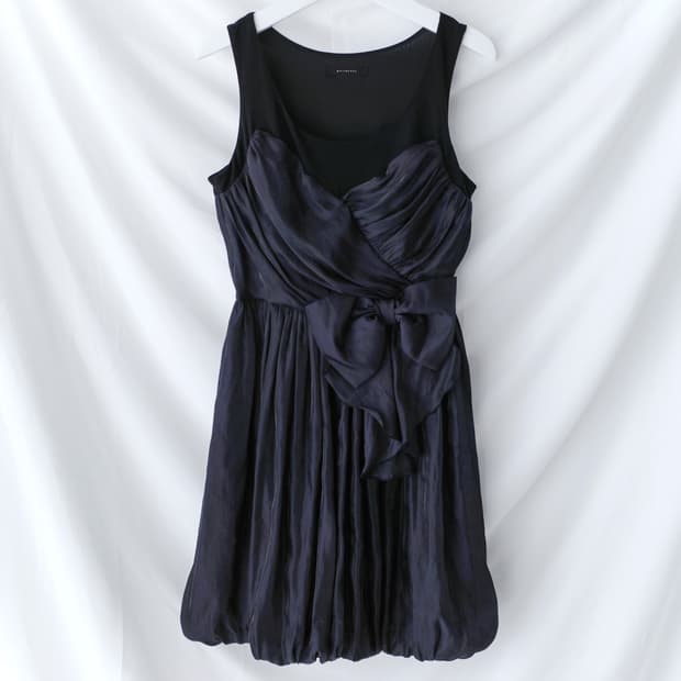 ribbon shirring dress