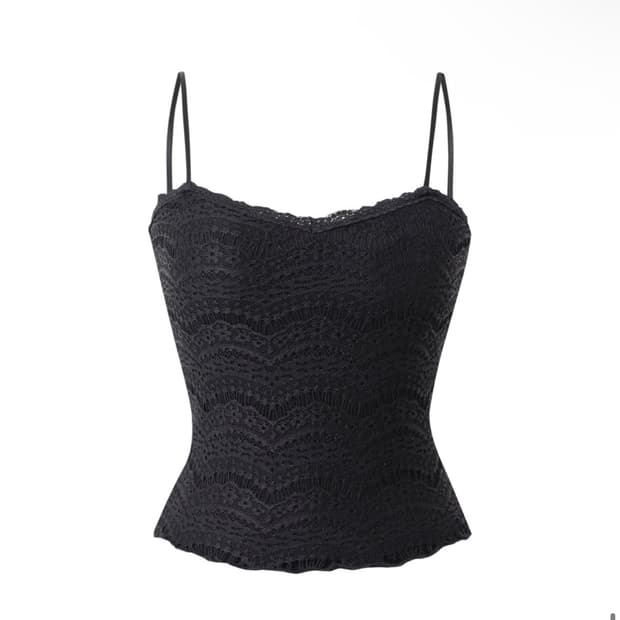 차미즈 Colouring lace cap sleeveless