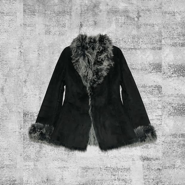 (ip ip) ash fur suede jacket 