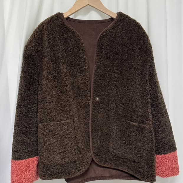 NICE CLAUP 뽀글이 양털 자켓