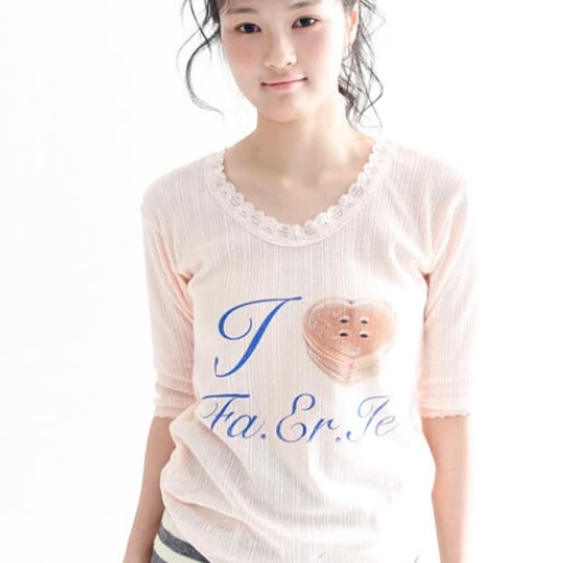 샵페어리 레이스 티셔츠 핑크