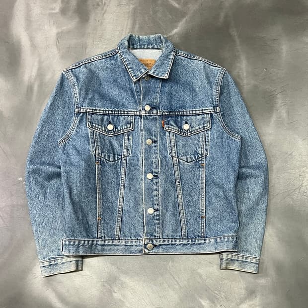 리바이스 오렌지탭 데님 트러커 자켓 y15660
