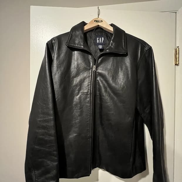 L) 올드갭 싱글라이더 카우하이드 레더 자켓 블랙