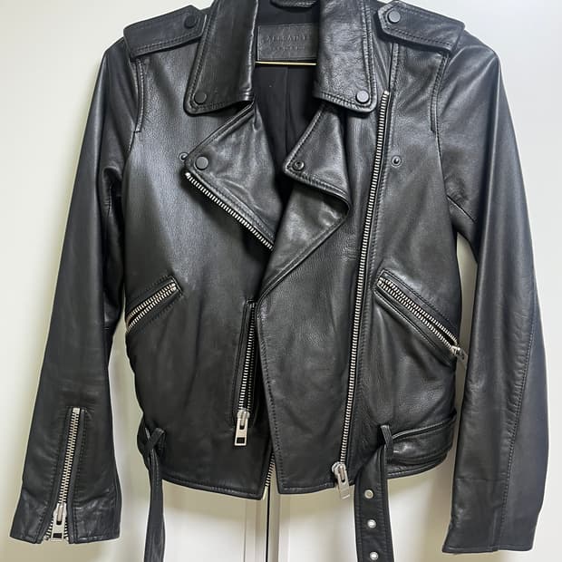올세인츠 레더 자켓 라이더 자켓 블랙 UK4