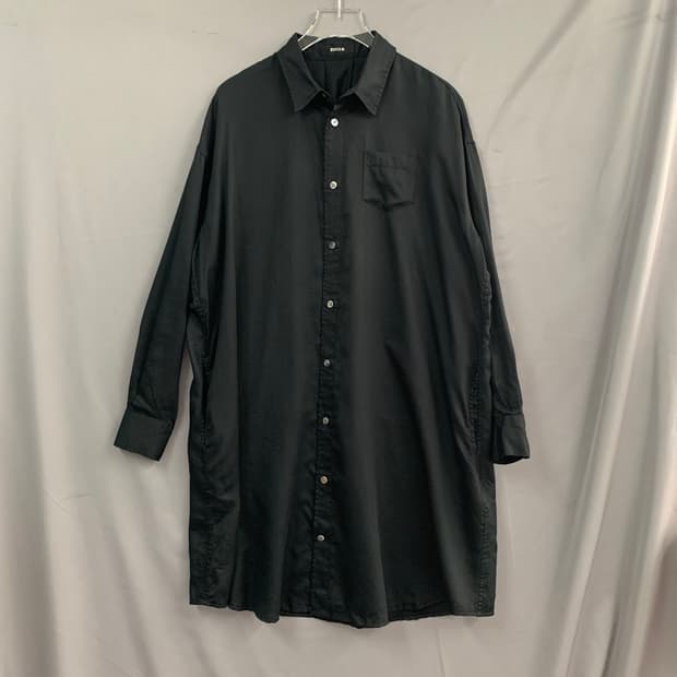 M ZUCCA 주카 오버핏 블랙 셔츠 롱 원피스