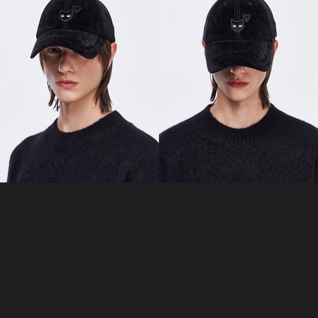 [24ss/정품] 지제로 러브펜서 벨벳 볼캡 블랙