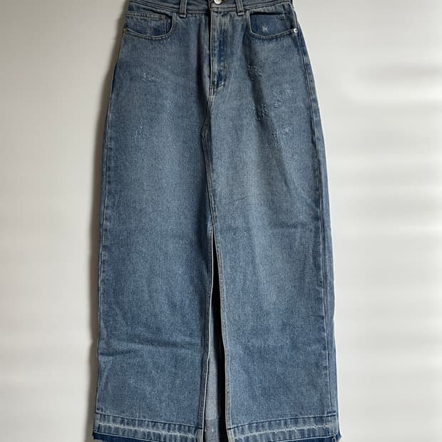 자라 앞트임 연청 데님 롱치마 롱스커트 24