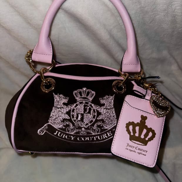 쥬시꾸뛰르 클래식 스코티독 가방 베이비베어 갸루 베메클 핑크 크로스백