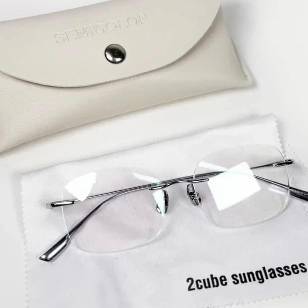 세미콜론 아이웨어 줄리엔 실버 무테 블루라이트 안경