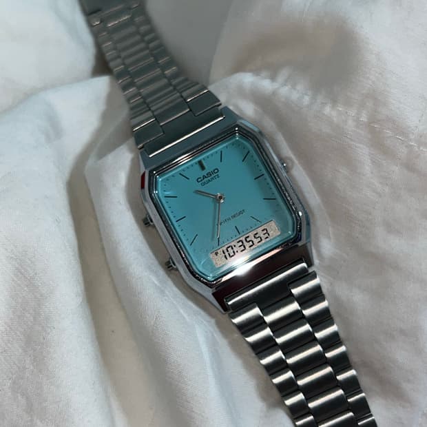 카시오 민트 다이얼 시계 AQ-230A