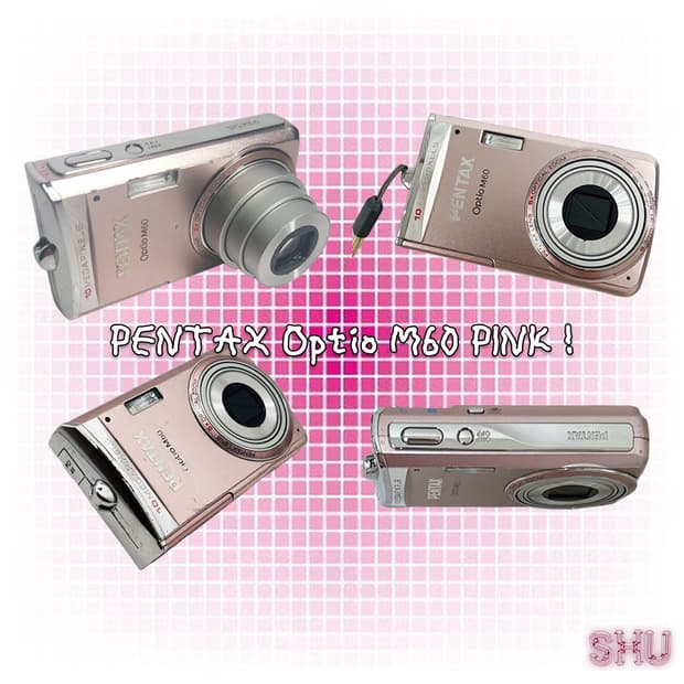 펜탁스 옵티오 M60 빈티지 디카 디지털카메라 핑크 