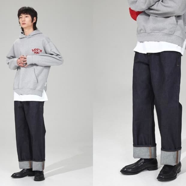 플랙 와이드 051 데님 33