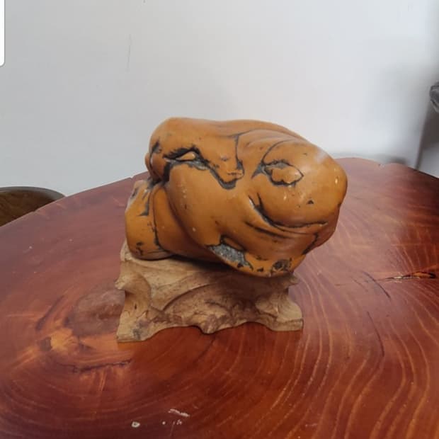 특이한 작은 두꺼비 수석