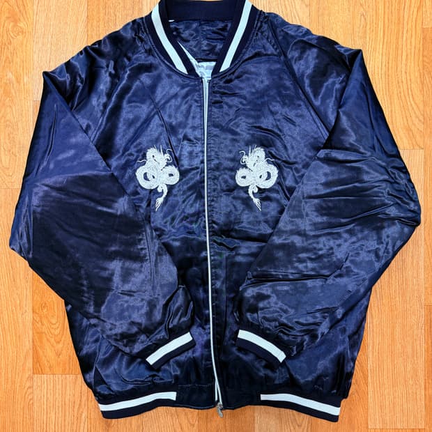 빈티지 용 자수 스카쟌(중고)