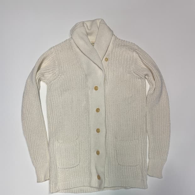 여성 데님 앤 서플라이 랄프로렌 화이트 숄카라 가디건