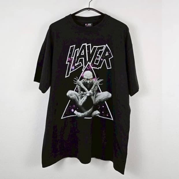 (rep) 빈티지 슬레이어 밴드 티셔츠 DI