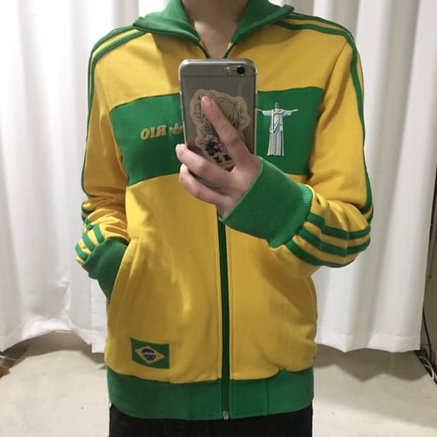 아디다스 브라질 리오데자네이루 노초 옐로우 트랙탑 져지